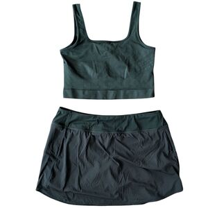 Knix Dark Green 2-piece Skirt Set Outfit